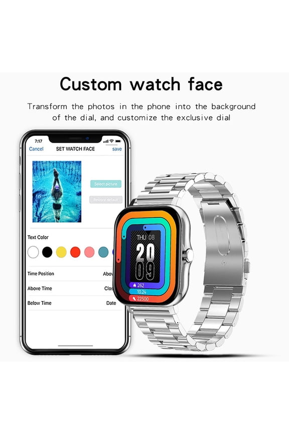 Smart Watch With 1.83 Inch Screen Fitness Calling Heart Rate Sleep Tracking