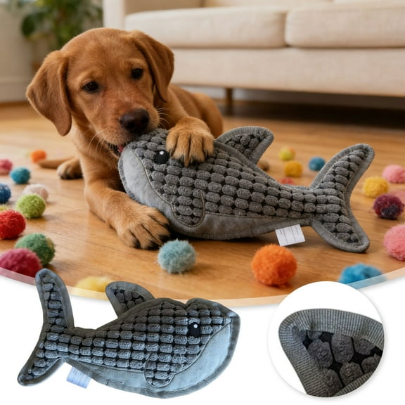 BotaniNest Squeaky Chew For Small Medium Large Breed Interactive Hours Of Gray