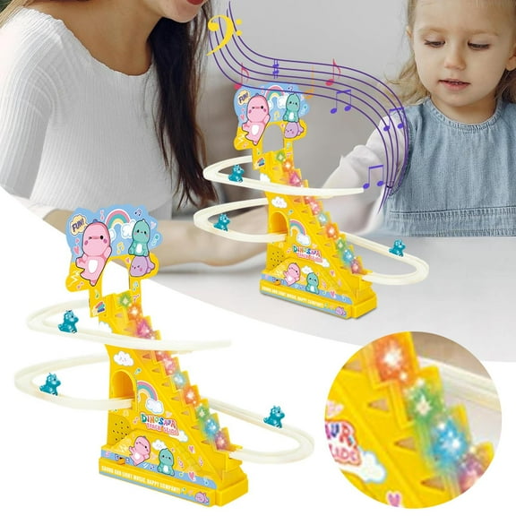 BotaniNest Thrilling And Roller Toys Children Dinosaur Track Games And Automatic Stair Climbing Toys Puzzle Toy Sets Help 3+year Old Children's Imagination !