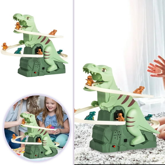 BotaniNest Thrilling And Roller Toys For Children Dinosaur Track Games And Automatic Stair Climbing Toys Puzzle Toy Sets Help 3+year Old Children's Imagination !