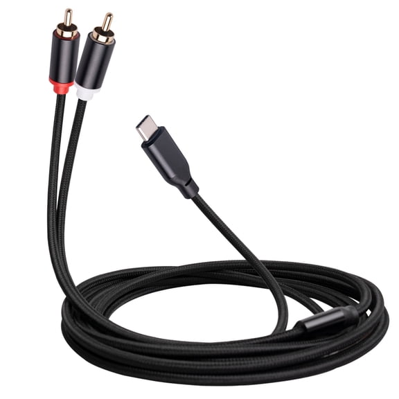 BotaniNest USB C To Dual RCA Stereo Y Splitter Cable Audio Cord For Smart Phone Tablet Laptop Mixing Console