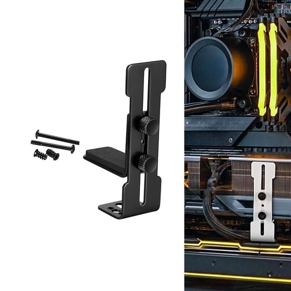 BotaniNest Universal GPU Graphics Card Brace Support Bracket With Base And Adjustable Height For Desktop PC Computer Sag Holder