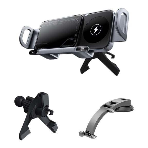 BotaniNest Upgrade High Intelligent Mobile Phone/Pad Holder 2 In 1 Auto Rotating Phone Holder Wireless Charging Dock Smart Mount For Smartphone/Tablet/Foldable Device