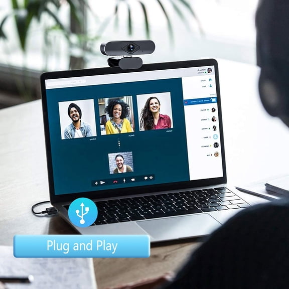 BotaniNest Webcam For Live-Video -peeping Computer Camera Rotatable Webcam