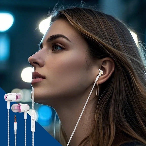 BotaniNest Wired Headset Compatible With 3.5mm Devices For Optimal Audio Experience And Adjustable Sound Settings
