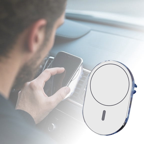 BotaniNest Wireless Car Charger 15W Fast Charging Mount For IPhone & Android Certified Adjustable Viewing Angle Compatible With