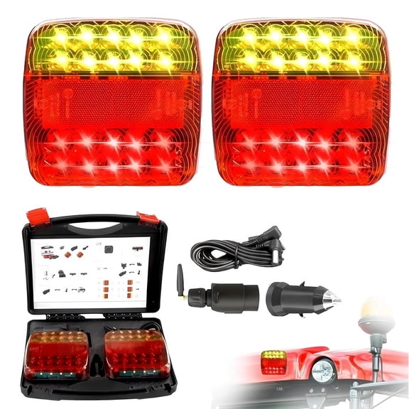 BotaniNest Wireless Car Tail Lights Kit LED Trailer Lights For Easy Installation And Driving