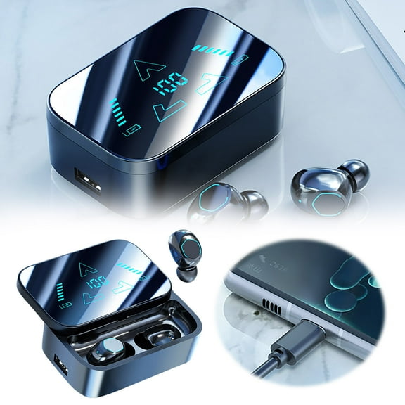 BotaniNest Wireless Earphones Have Advanced Connectivity And Sound Quality Providing Unparalleled Performance And Convenience Square Black