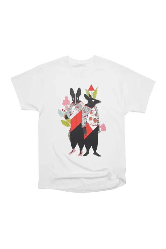 Botanic Black Fox Duo T-Shirt Tee Gift For Him Merch For Her Apparel For Friend