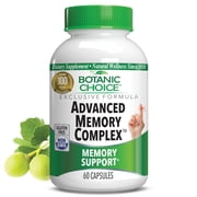 Botanic Choice Advanced Memory Complex Dietary Supplements Capsules for Brain Support with B Vitamins, Ginkgo Biloba and Choline, 60 Count