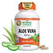 Botanic Choice Aloe Vera 500 mg. Digestive Herbal Supplement, 90 capsules