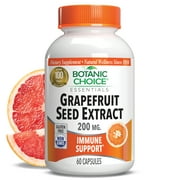 Botanic Choice Grapefruit Seed Extract 200 mg. Immune Support Dietary Supplement, 60 capsules