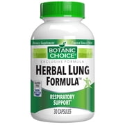 Botanic Choice Herbal Lung Formula, Respiratory & Lungs Support Supplement, 30 Capsules