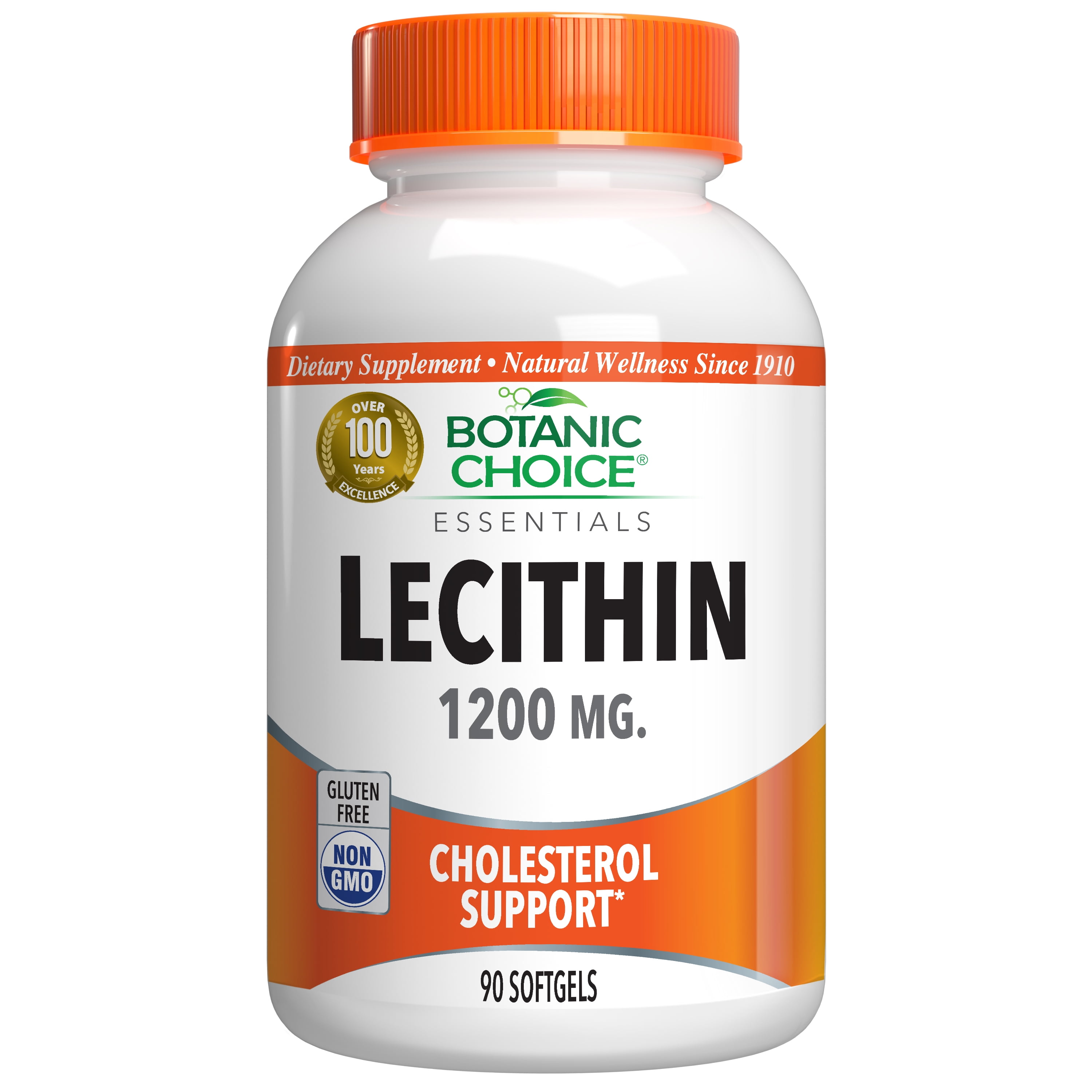 Botanic Choice Lecithin 1200 mg. Cholesterol Dietary Supplement, 90