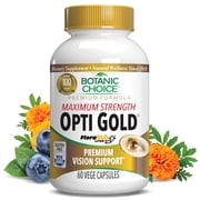 Botanic Choice Maximum Strength Opti Gold  Vision Dietary Supplement, 60 Vege Capsules