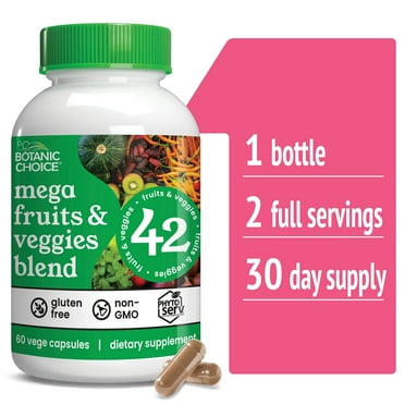 Botanic Choice Mega Fruits and Veggies Supplement, 60 Capsules