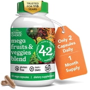 Botanic Choice 42 Fruits and Veggies Supplement Capsules, Herbal Dietary Supplement- 60 Count