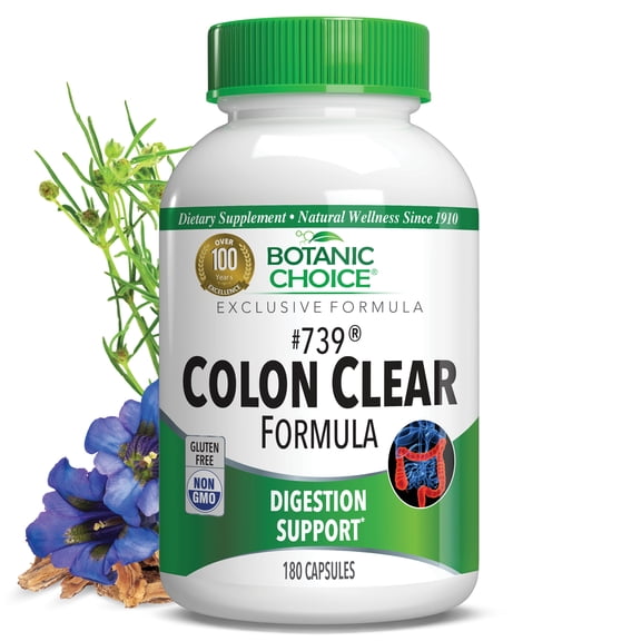 Botanic Choice No. 739 Colon Clear Formula Daily Colon Supplement, 180 Ct