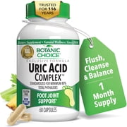 Botanic Choice Uric Acid Complex™ Foot Joint Dietary Supplement, ,Control Uric acid ,Digestive & Stomach Support, 60 capsules