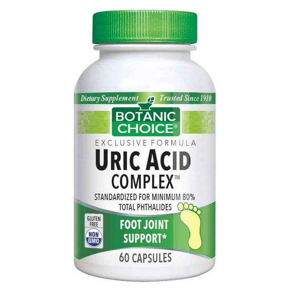 Botanic Choice Uric Acid Complex Foot Joint Dietary Supplement, 60 capsules