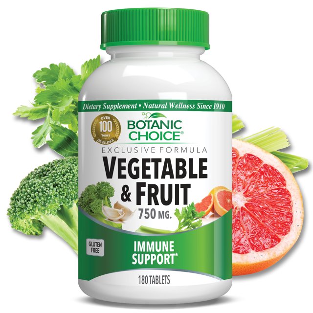 Botanic Choice Vegetable & Fruit Whole Food Supplement, 180 tablets