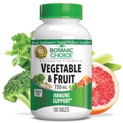 Botanic Choice Vegetable & Fruit Whole Food Supplement, 180 tablets