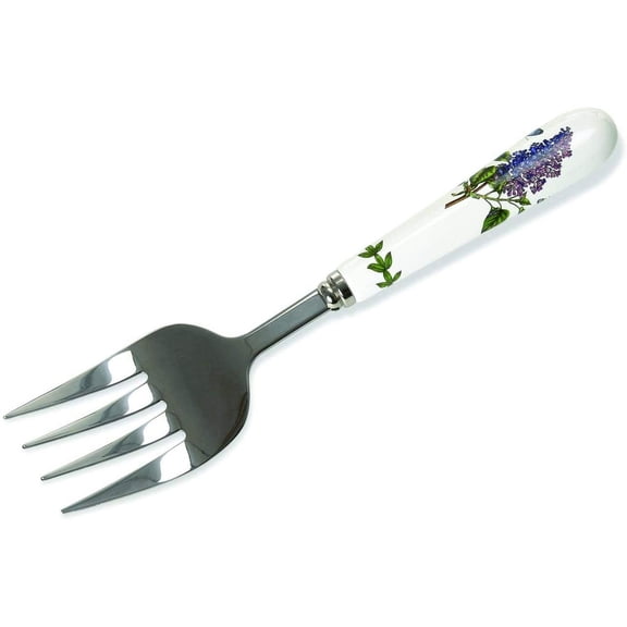 Botanic Garden 9" Pastry Fork - Assorted Floral Motifs, Stainless Steel with Porcelain Handles, Chip-Resistant Glaze - Elegant Tableware for Sunday Brunch or Afternoon Tea