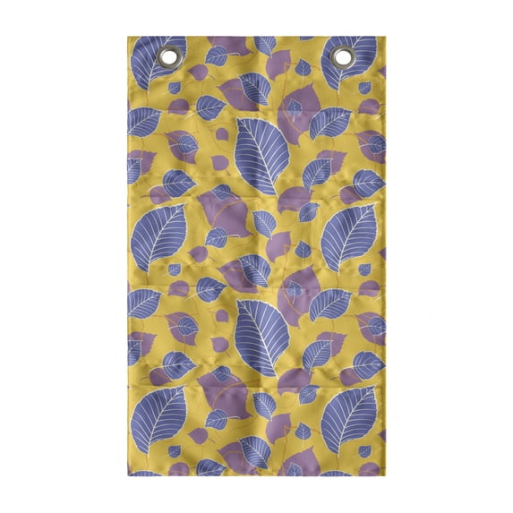 Botanic Hanging Pocket Organizer, Concept of Pastel Leaves Forest Branches Autumn Season Foliage Plants, Printed Polyester Storage Bag with Pockets, 21" x 31", Mustard and Ceil Blue