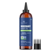 Botanic Hearth 100% Pure Rosemary Oil For Hair Growth Infused With Biotin (6.7 fl oz) | Hair strengthening Treatment | Nourishing & Volumizing | With Jojoba Oil & Castor Oil | Non GMO Verified