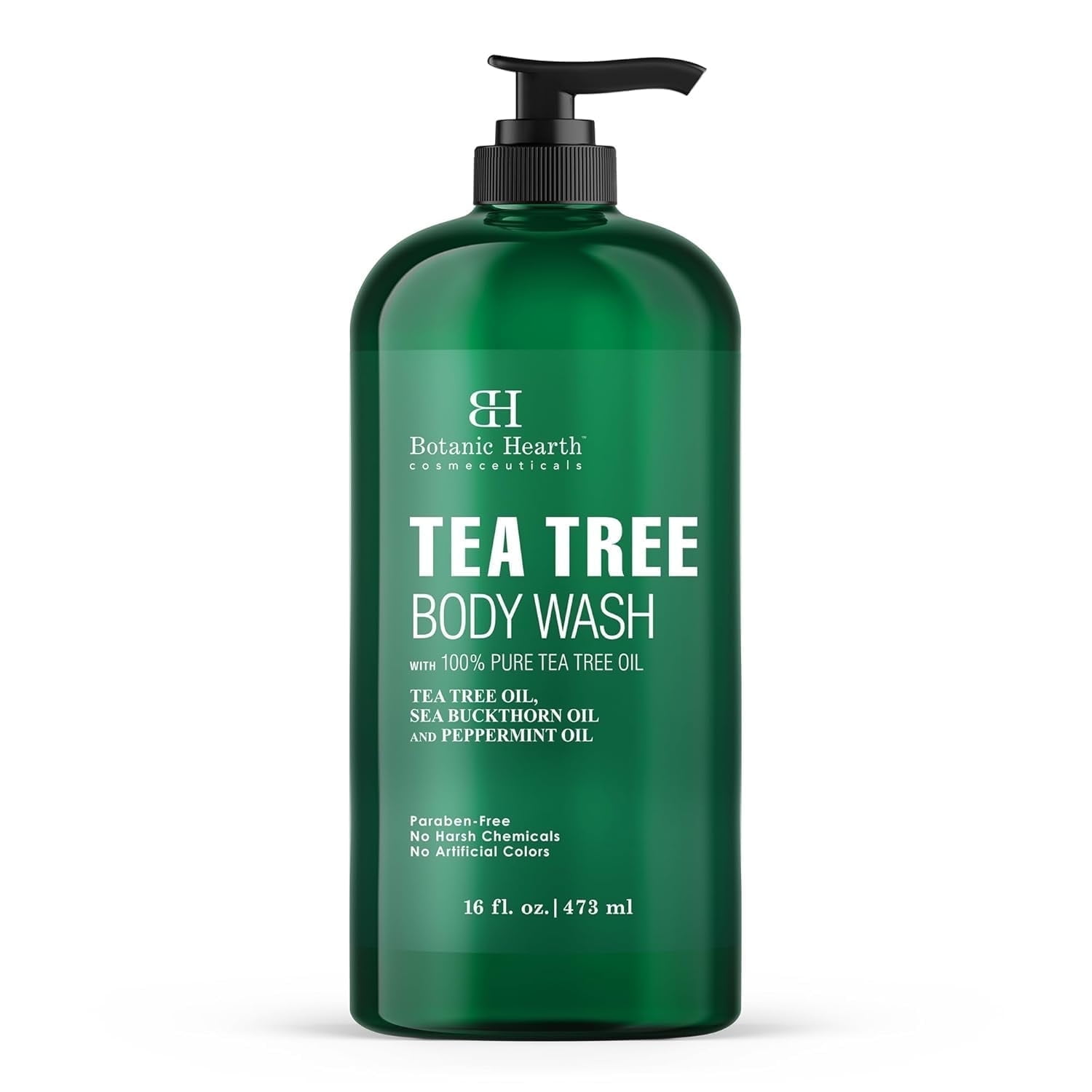 Botanic Hearth Tea Tree Body Wash Helps Nail Conditions Athletes Foot Ringworms Jock Itch & Body Odor Soothes Itching & Promotes Healthy Skin and Feet Naturally Scented 16fl oz
