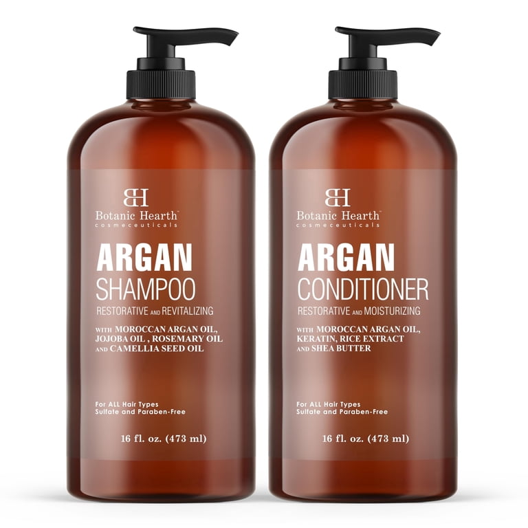 Botanic Hearth Argan Oil Shampoo and Conditioner Set, Sulfate-Free