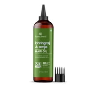 Botanic Hearth Bhringraj & Amla Hair Oil | Nourishing Scalp & Hair Oil for Dry, Frizzy Hair | Supports Fuller-Looking Hair & Shine | Lightweight Botanical Formula | No Harsh Additives | 6.7 fl oz