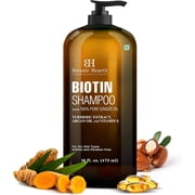 Botanic Hearth Biotin Shampoo With 100% Pure Ginger Oil | Sulfate & Paraben | Free | Enriched With Turmeric Extract, Argan Oil & Vitamin E | For All Hair Types | 16 Fl. Oz