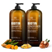 Botanic Hearth Biotin Shampoo and Conditioner Set with Ginger Oil and Keratin, Sulfate-Free Hair Care for Men and Women, 16 fl oz Each