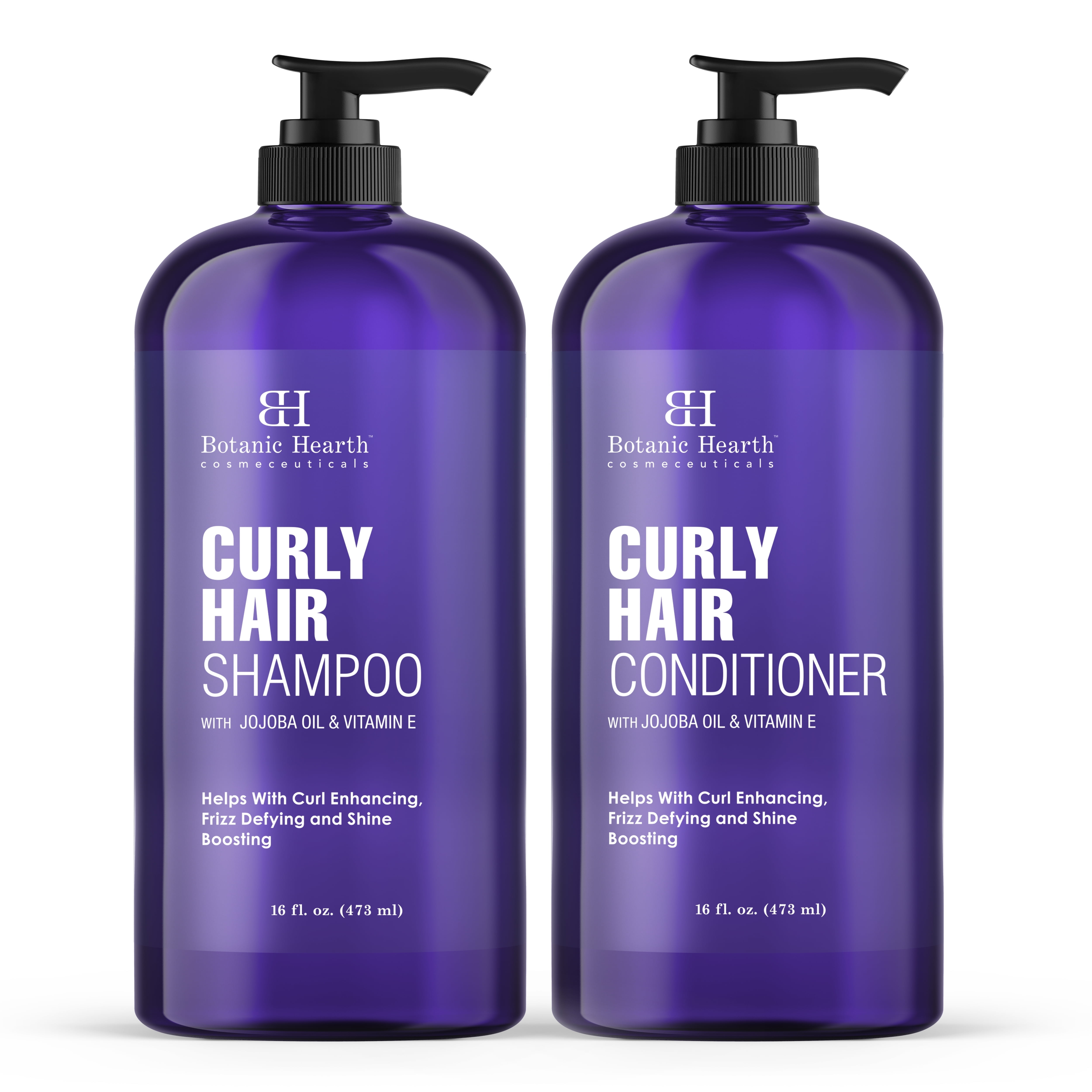 Botanic Hearth Curly Hair Shampoo and Conditioner | For Curly Hair | Detangle , Define & Enhance Curls | With Jojoba oil & Vitamin E | Sulphate Free | Hair Care set 16 fl oz x 2
