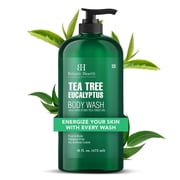 Botanic Hearth Eucalyptus & Tea Tree Body Wash - 16 fl oz - Helps Soothe Skin, Refreshing and Invigorating, Cleansing Shower Gel for Men and Women - Sulfate Free, Paraben Free