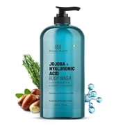 Botanic Hearth Jojoba & Hyaluronic Acid Body Wash 16 fl oz with Sea Butter & Sweet Almond Oil | Moisturizing Body Wash Shower Gel for Softer, Smoother Skin | Sulfate & Paraben Free | for Women & Men