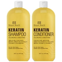 Botanic Hearth Keratin Shampoo and Conditioner Set for Men and Women- 16 Fl Oz Each