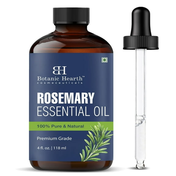 Botanic Hearth Rosemary Oil for Hair Growth 4 Fl Oz |100% Pure & Natural Premium Grade Essential Oils for Diffuser, Aromatherapy, Soap and Candle Making | For Hair Volume, Eyelash Care, Skin Care