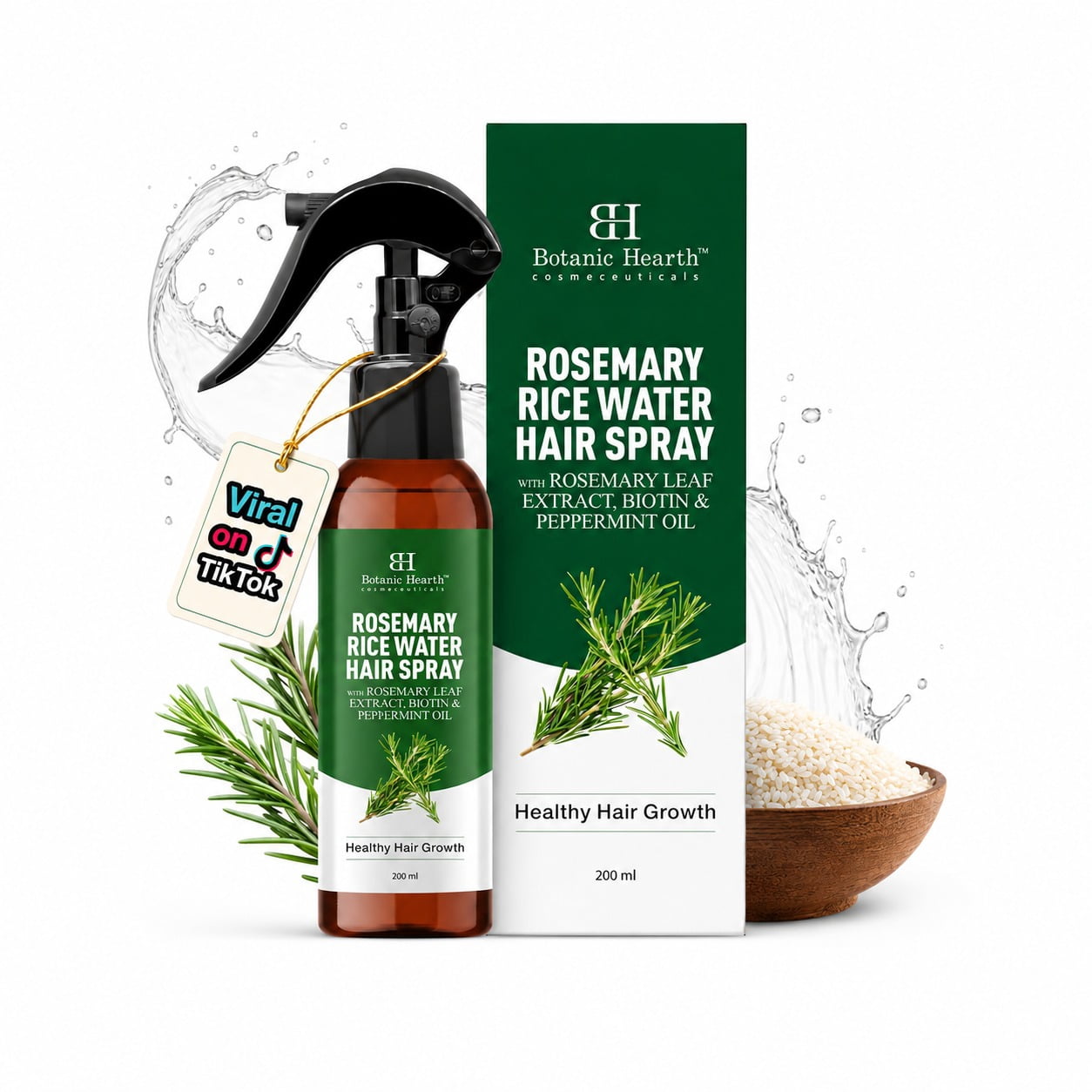 Botanic Hearth Rosemary Water Spray for Hair &amp; Scalp, 6.8 fl oz  Lightweight Hydrating Mist with Rosemary, Refreshing Scalp Care, Suitable for All Hair Types, Sulfate &amp; Paraben Free deal from Walmart