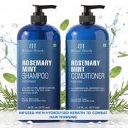 Botanic Hearth Rosemary Mint Shampoo and Conditioner Set with Keratin, Sulfate & Paraben-Free Hair Care for Men and Women, 16 fl oz Each