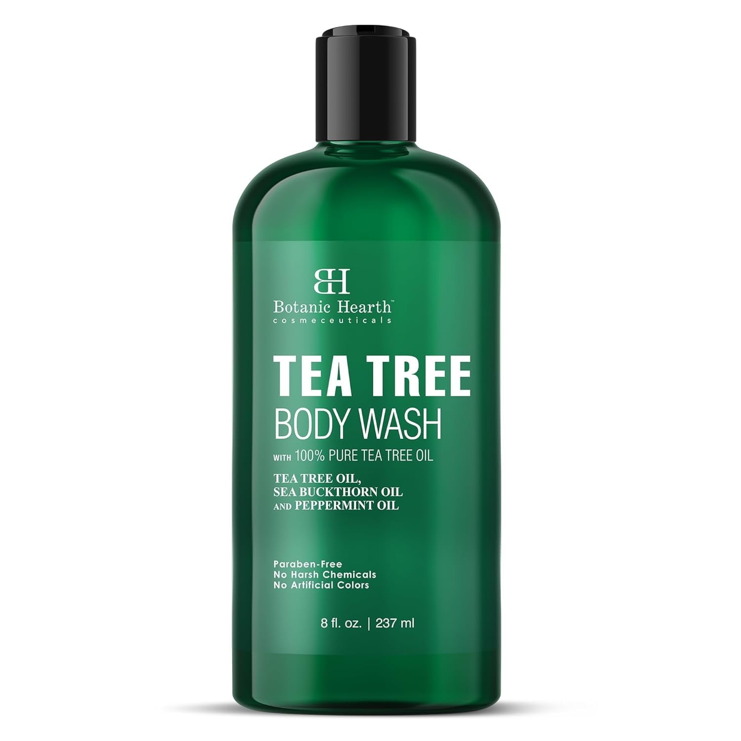 Botanic Hearth Tea Tree Body Wash - 8 fl oz - Helps Soothe Itchy, Dry Skin, Antifungal Body Wash with 100% Pure Tea Tree Oil - Sulfate Free, Paraben Free, for Men and Women