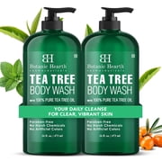 Botanic Hearth Tea Tree Body Wash for Dry Itchy Skin, Antifungal Body Wash with Tea Tree Oil, Sulfate & Paraben Free, 16 fl oz, Pack of 2