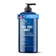 Botanic Hearth Tea Tree Face Wash With Mint | Acne Fighting, Premium, Hydrating Liquid Face Soap With Pure Tea Tree Oil | For Women And Men, Paraben Free, Fights Acne | 16 Fl Oz Packaging May Vary