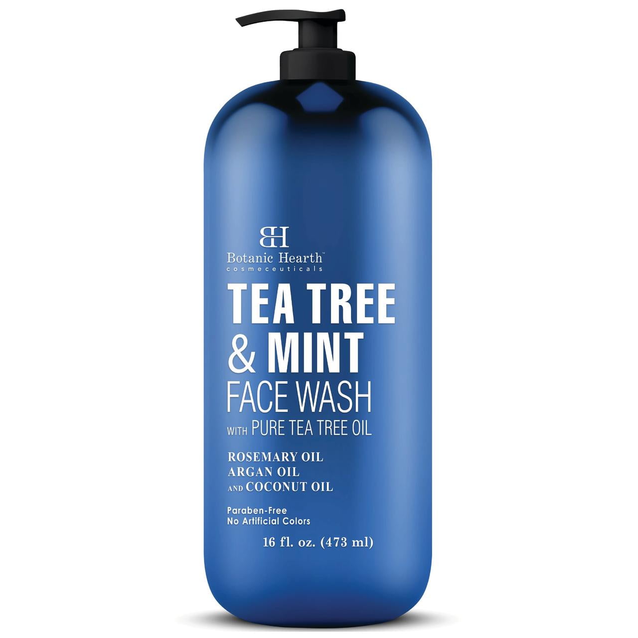 Botanic Hearth Tea Tree Face Wash with Mint, 16 fl oz