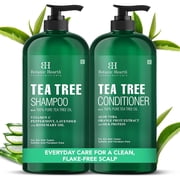 Botanic Hearth Tea Tree Shampoo and Conditioner Set - with 100% Pure Tea Tree Oil, for Itchy and Dry Scalp, Sulfate Free, Paraben Free - for Men and Women - 2 bottles 16 fl oz each