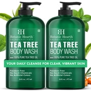 Botanic Hearth Tea Tree Shampoo and Conditioner Set - with 100% Pure Tea Tree Oil, for Itchy and Dry Scalp, Sulfate Free, Paraben Free - for Men and Women - 2 bottles 16 fl oz each