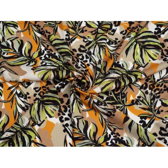 Botanic Safari Viscose Challis Fabric Minerva Exclusive - per yard