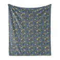 thumbnail image 1 of Botanic Soft Flannel Fleece Throw Blanket, Forest Flowers Leaves Petals Woodland Inspired Bloom Season Gardening, Cozy Plush for Indoor and Outdoor Use, 50" x 70", Marigold and Orange, by Ambesonne, 1 of 5