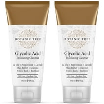 Botanic Tree Glycolic Acid Face Wash - 6 fl. oz, 2 Pack - Natural Anti-Aging Cleanser